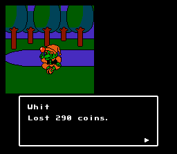 "Whit  Lost 290 coins."